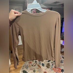 Skims Style Nude Long Sleeve Second Skin Top XL